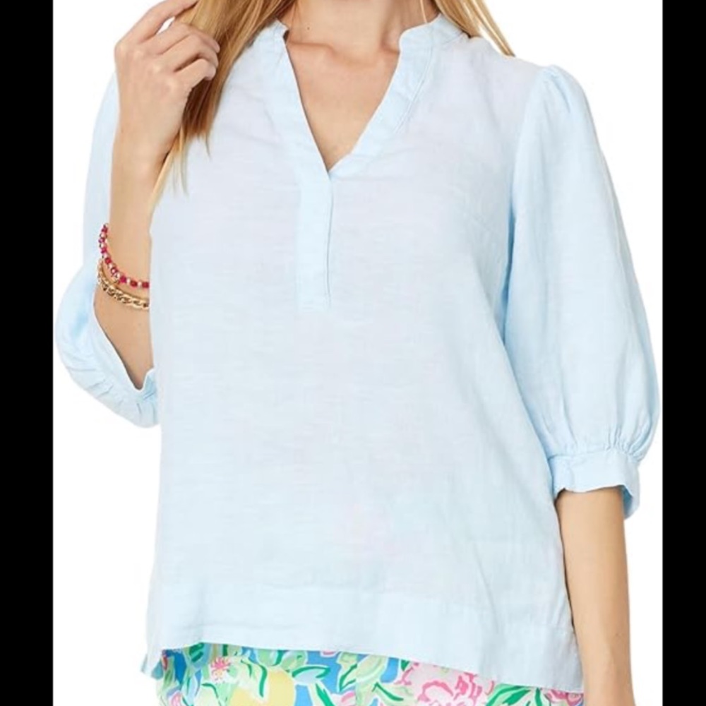 Lilly Pulitzer Mialeigh Linen Top